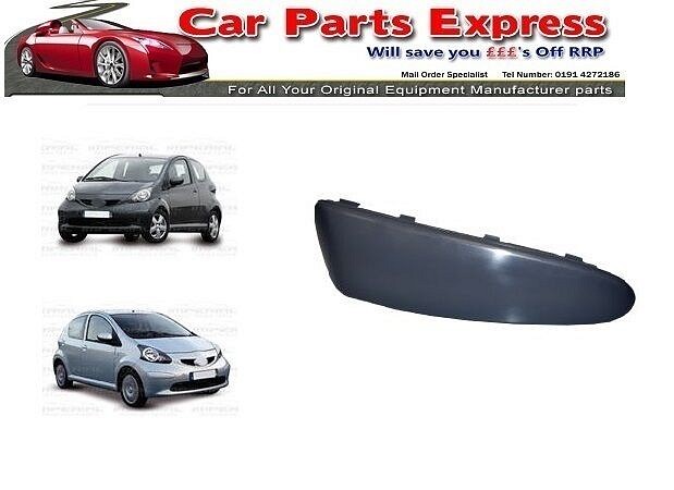 thumbnail image 2 of Front Bumper Molding Trim For Toyota Aygo 2005-2009 – Left Side (N/S), Unpainted ABS 2 of 3